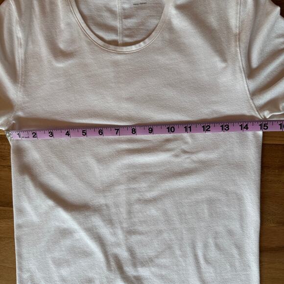 Everlane The Supima Form Crew Neck Tee Medium White Short Sleeve Cotton Jersey - Picture 12 of 13